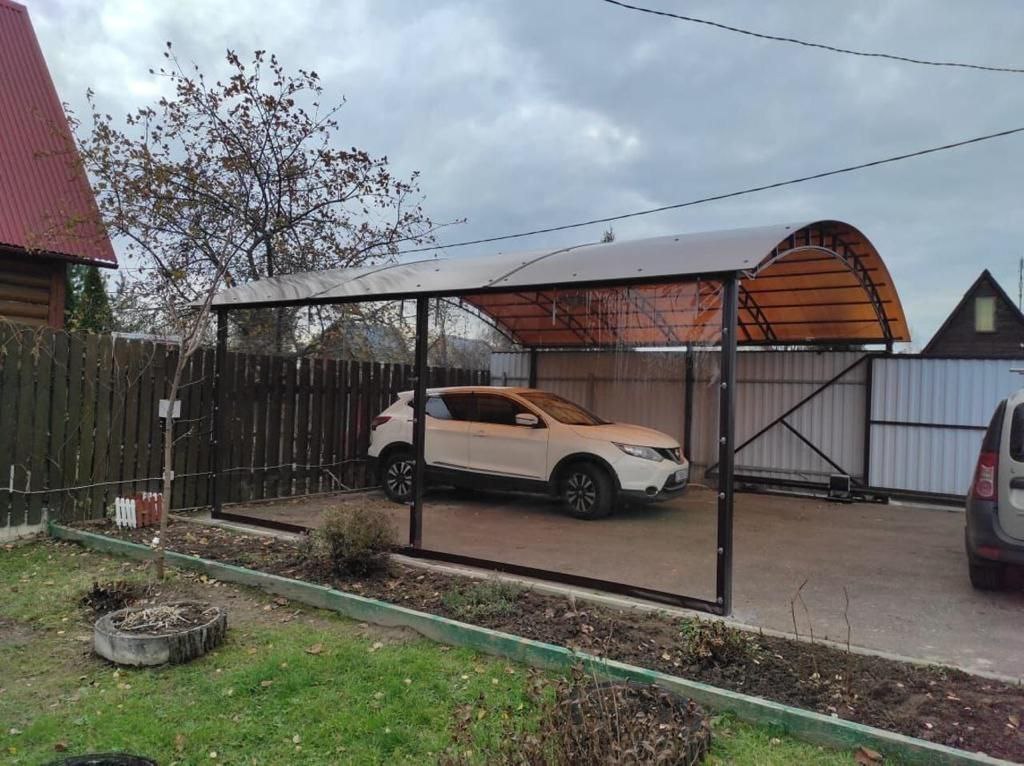 Прозрачные шторы ПВХ для навеса под автомобиль в Дубне
